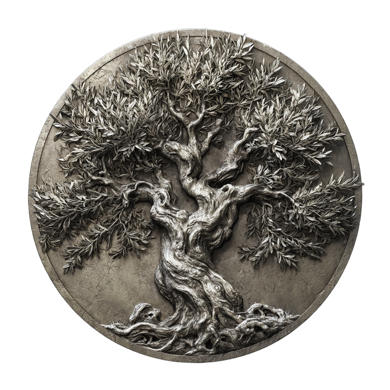 Ancient Olive Medal Vinyl Car Decal Sticker – Waterproof & UV-Resistant 6.826666666666667"
