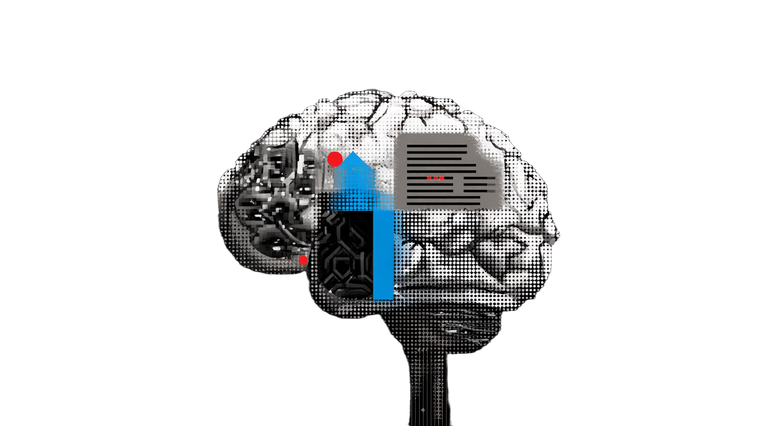 Robotic Brain Analyzing Vinyl Car Decal Sticker – Waterproof & UV-Resistant 2.72"