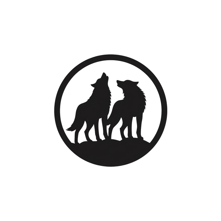 Minimalist Wolf Logo V3 Vinyl Car Decal Sticker – Waterproof & UV-Resistant 3.4133333333333336"