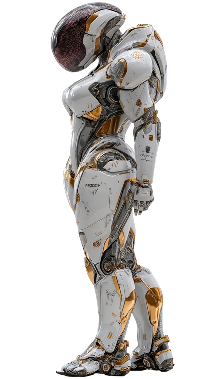 Futuristic Humanoid Robot V81 Vinyl Car Decal Sticker – Waterproof & UV-Resistant 4.8533333333333335"