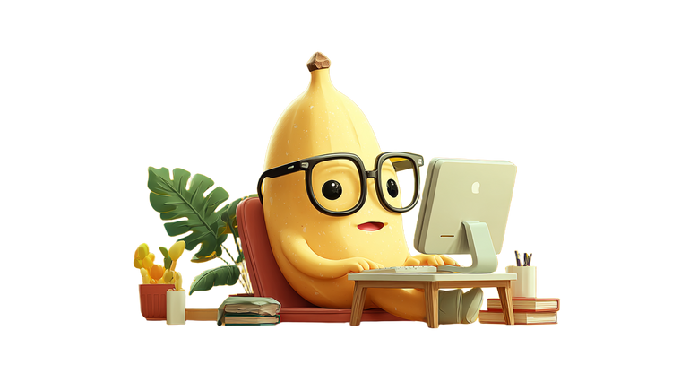 Coding Banana Character Vinyl Car Decal Sticker – Waterproof & UV-Resistant 5.4