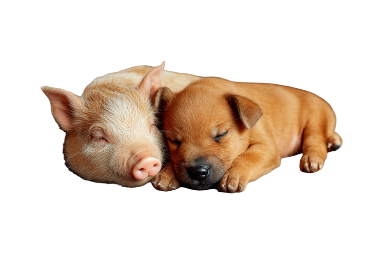 Sleeping Puppy Piglet Vinyl Car Decal Sticker – Waterproof & UV-Resistant 2.986666666666667"