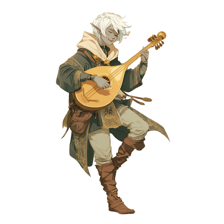 Drow Elf Bard V2 Vinyl Car Decal Sticker – Waterproof & UV-Resistant 6.826666666666667"