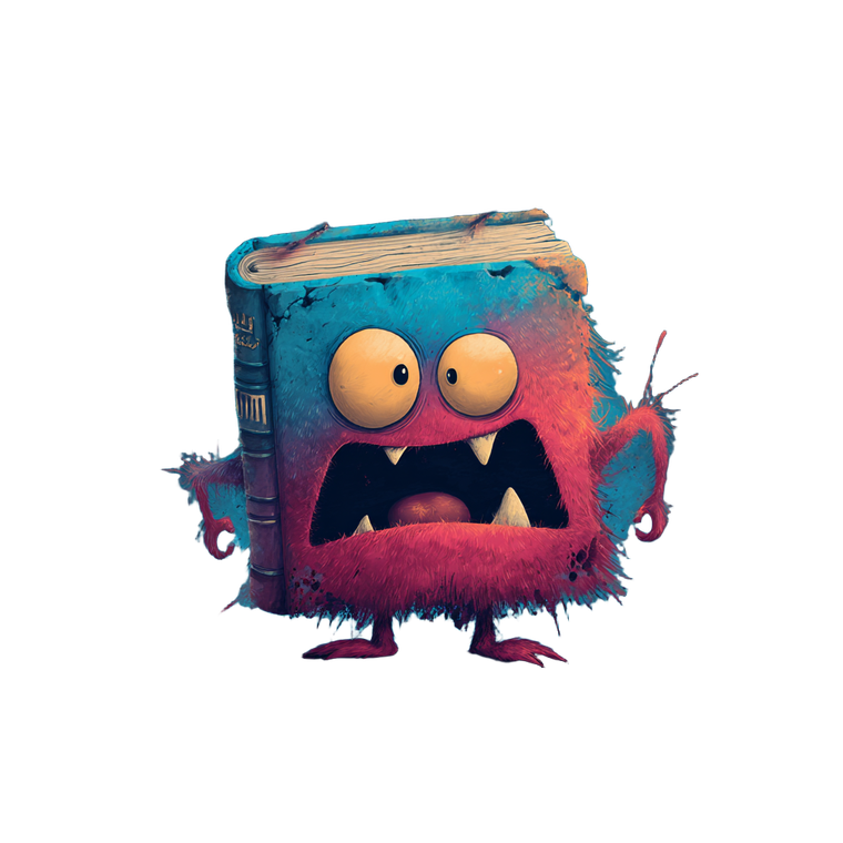Funny Monster Book Vinyl Car Decal Sticker – Waterproof & UV-Resistant 3.4133333333333336"