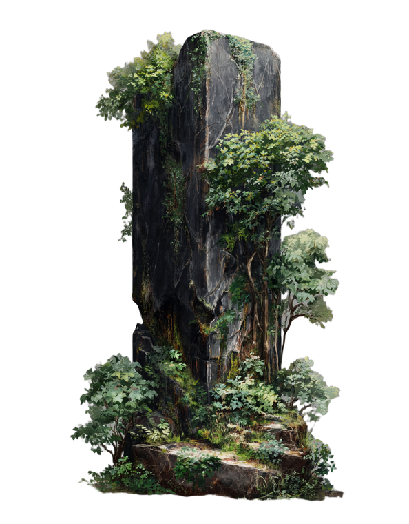 Ancient Overgrown Monolith Vinyl Car Decal Sticker – Waterproof & UV-Resistant 4.16"