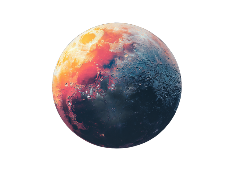 Futuristic Stylized Moon Vinyl Car Decal Sticker – Waterproof & UV-Resistant 6.1866666666666665"