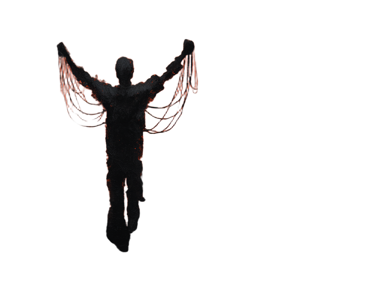 Dark Figure With Wires Vinyl Car Decal Sticker – Waterproof & UV-Resistant 6.1866666666666665"