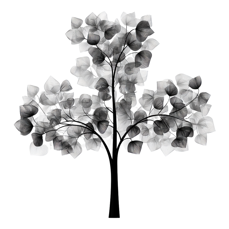 Stylized Cross Tree Vinyl Car Decal Sticker – Waterproof & UV-Resistant 3.4133333333333336"