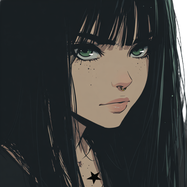 Anime Girl Portrait V211 Vinyl Car Decal Sticker – Waterproof & UV-Resistant 3.4133333333333336"