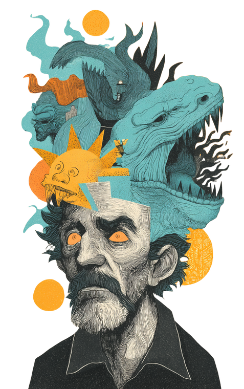 Fragmented Man Imagination Vinyl Car Decal Sticker – Waterproof & UV-Resistant 4.586666666666667"