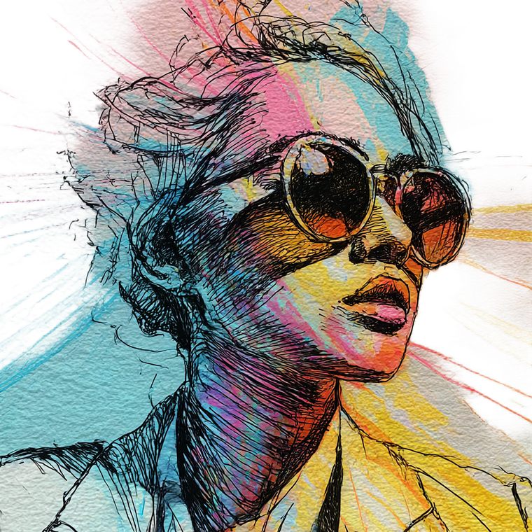 Stylish Woman Illustration V12 Vinyl Car Decal Sticker – Waterproof & UV-Resistant 6.826666666666667"