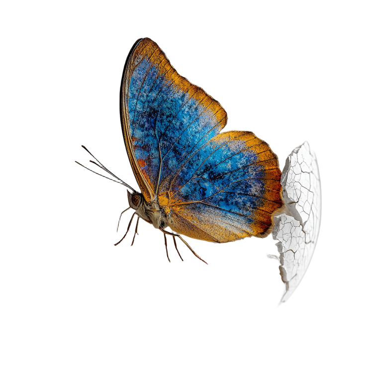 Emerging Butterfly Egg Vinyl Car Decal Sticker – Waterproof & UV-Resistant 3.4133333333333336"