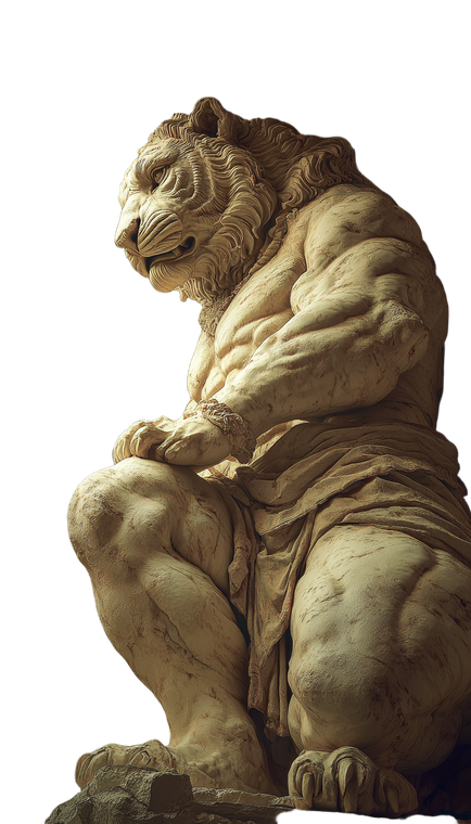 Marble Tiger Statue Vinyl Car Decal Sticker – Waterproof & UV-Resistant 4.8533333333333335"