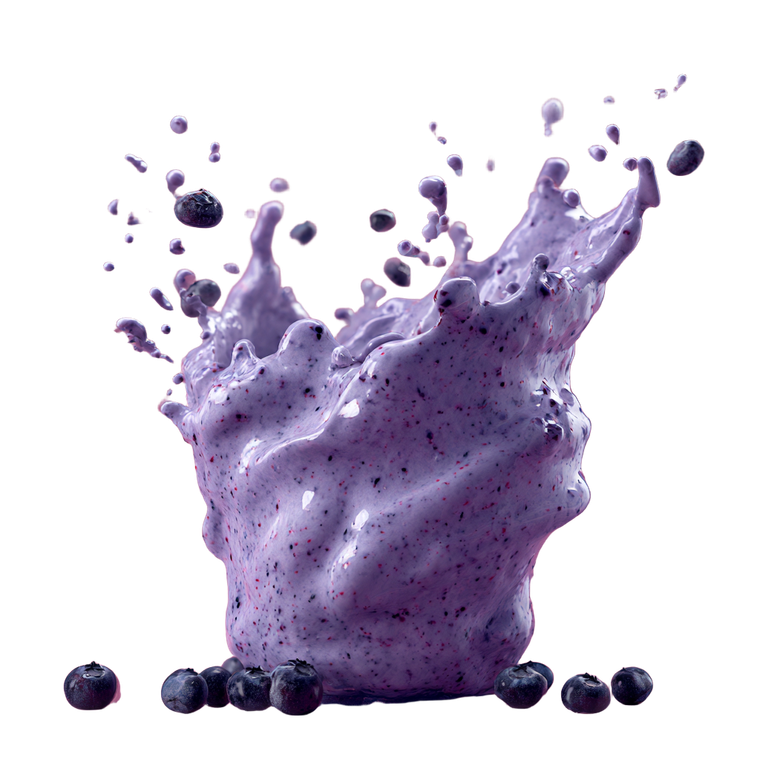 Blueberry Smoothie Splash Vinyl Car Decal Sticker – Waterproof & UV-Resistant 6.826666666666667"
