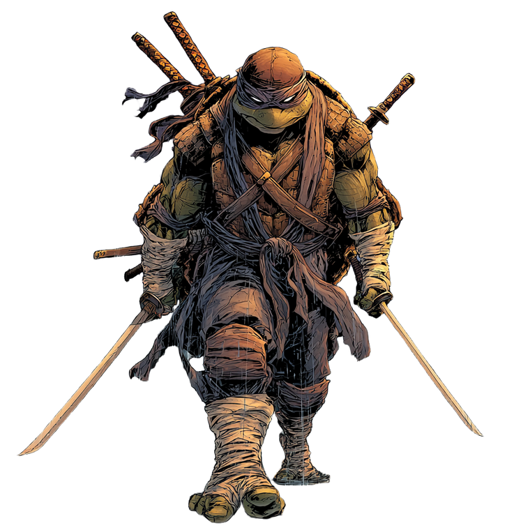 Angry Ronin Michelangelo Vinyl Car Decal Sticker – Waterproof & UV-Resistant 3.4133333333333336"