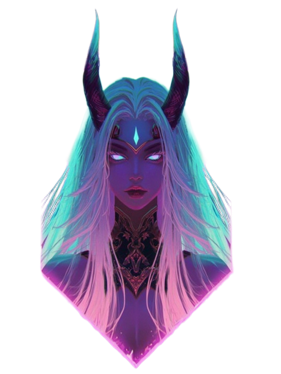 Horned Woman Logo Vinyl Car Decal Sticker – Waterproof & UV-Resistant 8.213333333333333"