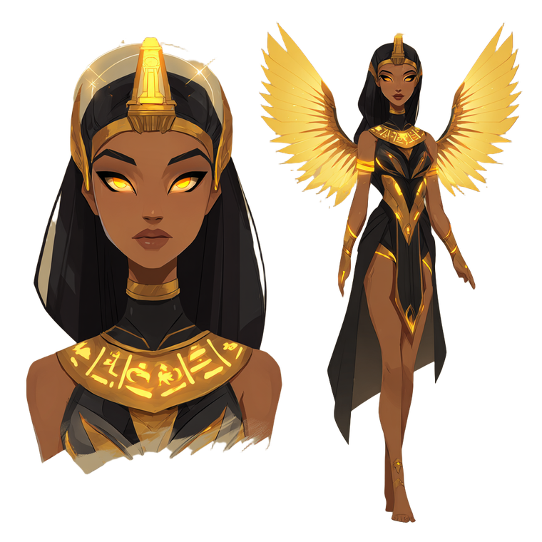 Divine Nephthys Portrait Vinyl Car Decal Sticker – Waterproof & UV-Resistant 6.826666666666667"