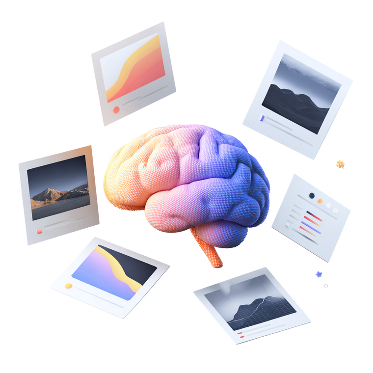 Stylized Ai Brain Vinyl Car Decal Sticker – Waterproof & UV-Resistant 6.826666666666667"