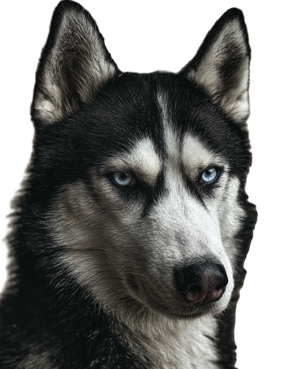 Husky Dog Portrait Vinyl Car Decal Sticker – Waterproof & UV-Resistant 4.16"