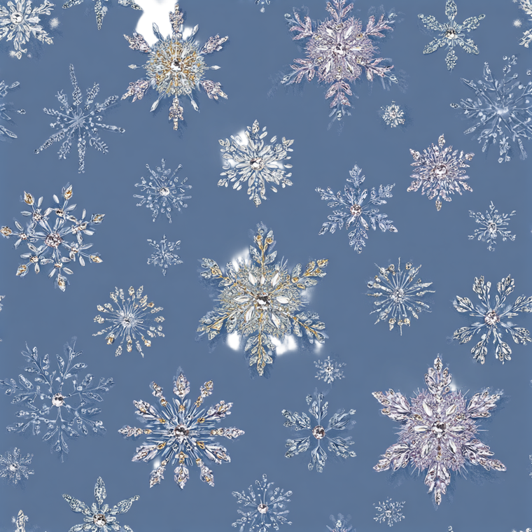 Jeweled Snowflakes Winter Vinyl Car Decal Sticker – Waterproof & UV-Resistant 3.4133333333333336"