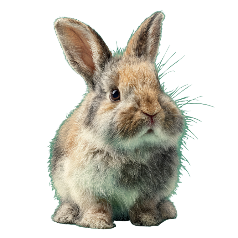 Fluffy Bunny Portrait Vinyl Car Decal Sticker – Waterproof & UV-Resistant 6.826666666666667"