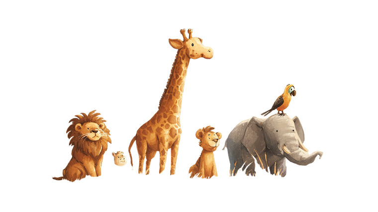 Savanna Animal Group Vinyl Car Decal Sticker – Waterproof & UV-Resistant 5.4