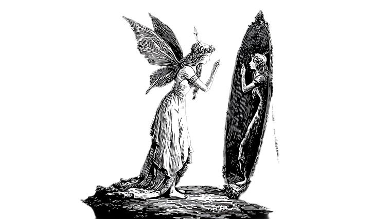 Fairy Mirror Reflection V2 Vinyl Car Decal Sticker – Waterproof & UV-Resistant 5.4