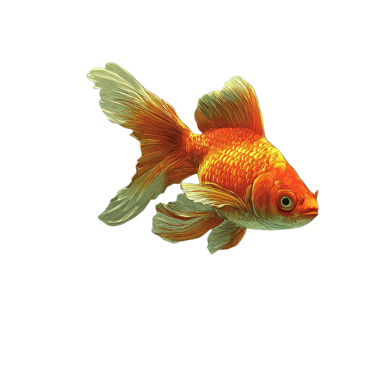 Goldfish Among Leaves Vinyl Car Decal Sticker – Waterproof & UV-Resistant 3.4133333333333336"
