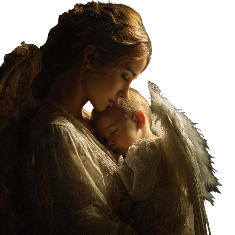 Mystical Angel Mother Vinyl Car Decal Sticker – Waterproof & UV-Resistant 3.4133333333333336"