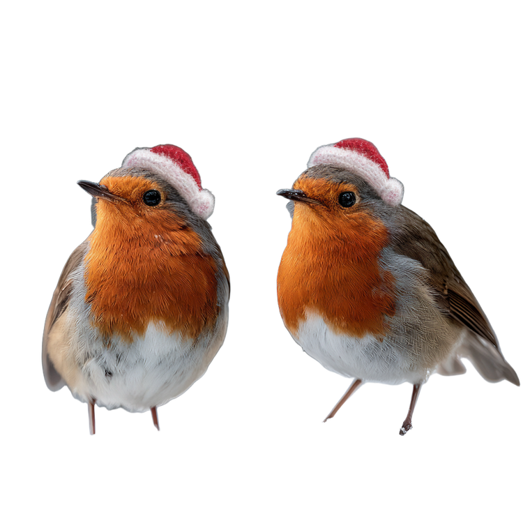 Christmas Hat Robins Vinyl Car Decal Sticker – Waterproof & UV-Resistant 6.826666666666667"