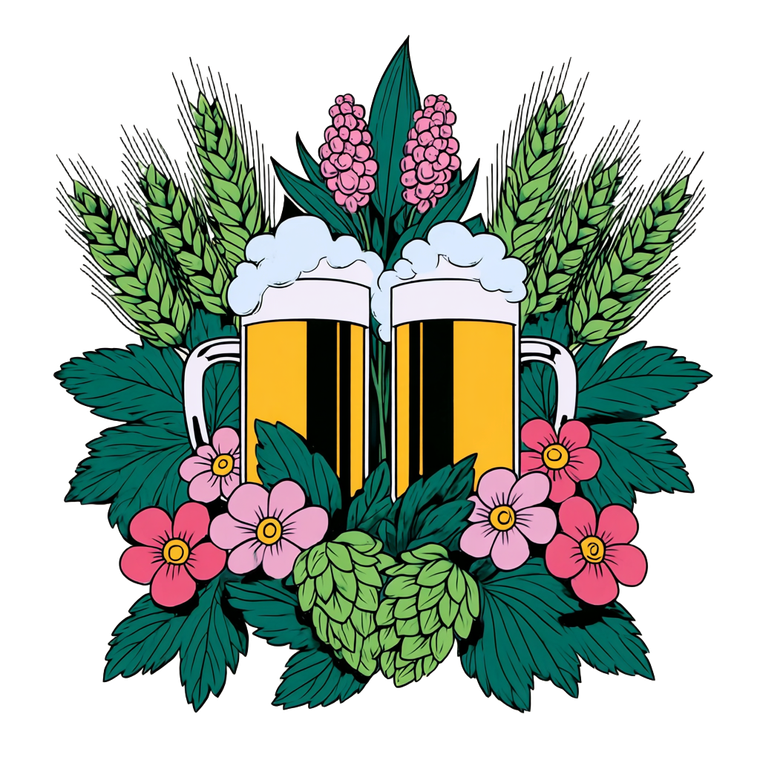 Beer Bouquet Display Vinyl Car Decal Sticker – Waterproof & UV-Resistant 6.826666666666667"