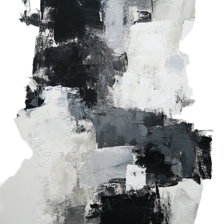 Abstract Monochrome Painting Vinyl Car Decal Sticker – Waterproof & UV-Resistant 3.4133333333333336"