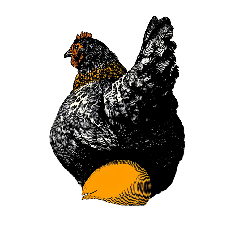 Smiling Hen Incubating Vinyl Car Decal Sticker – Waterproof & UV-Resistant 3.4133333333333336"