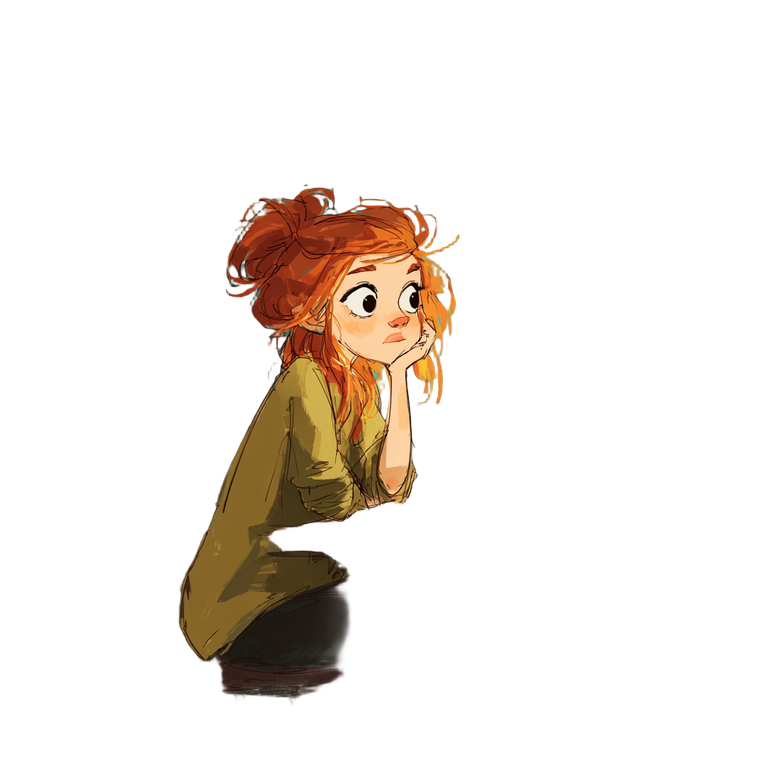 Red-Haired Girl Computing Vinyl Car Decal Sticker – Waterproof & UV-Resistant 3.4133333333333336"