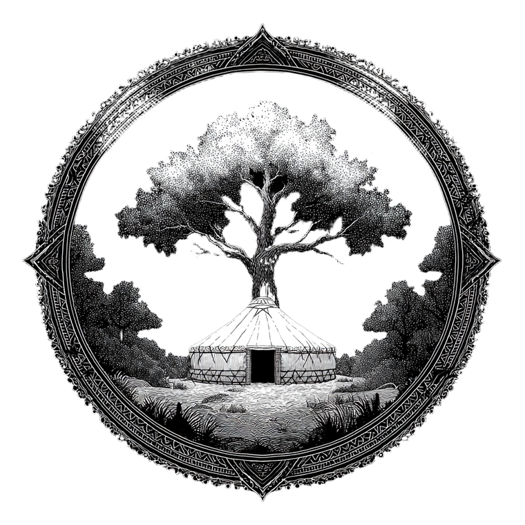 Yurt Logo Vinyl Car Decal Sticker – Waterproof & UV-Resistant 6.826666666666667"