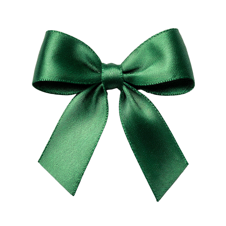 Green Satin Bow Vinyl Car Decal Sticker – Waterproof & UV-Resistant 3.4133333333333336"
