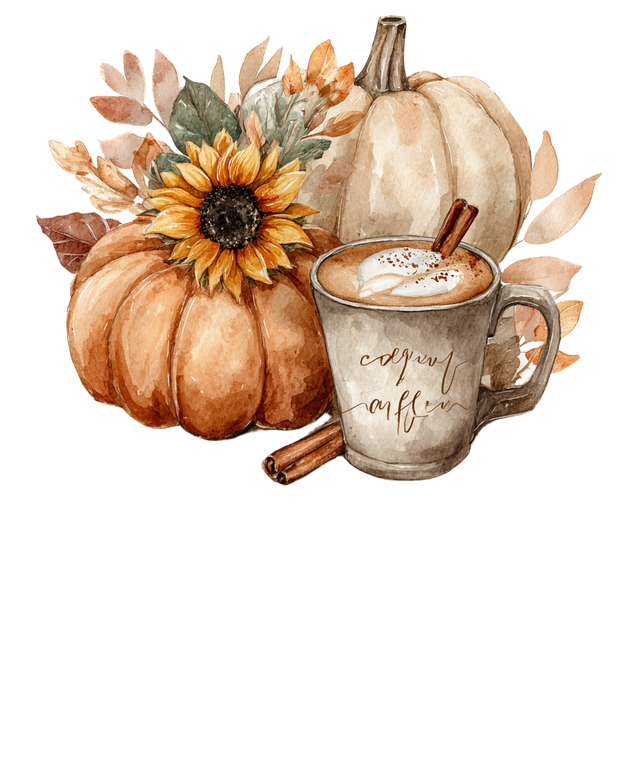 Cozy Fall Latte Vinyl Car Decal Sticker – Waterproof & UV-Resistant 8.0"