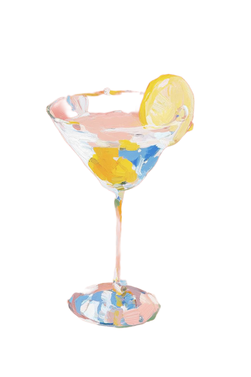 Martini Painting Vinyl Car Decal Sticker – Waterproof & UV-Resistant 8.96"