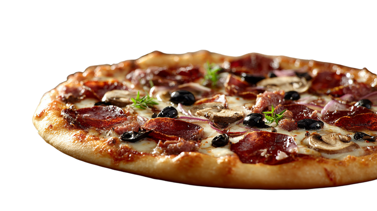 Ultra Realistic Pizza Vinyl Car Decal Sticker – Waterproof & UV-Resistant 2.72"