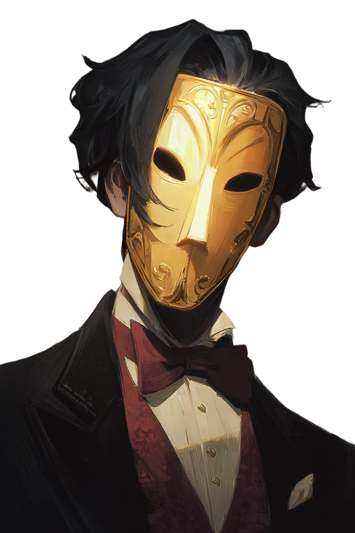 Gilded Masked Aristocrat Vinyl Car Decal Sticker – Waterproof & UV-Resistant 4.4