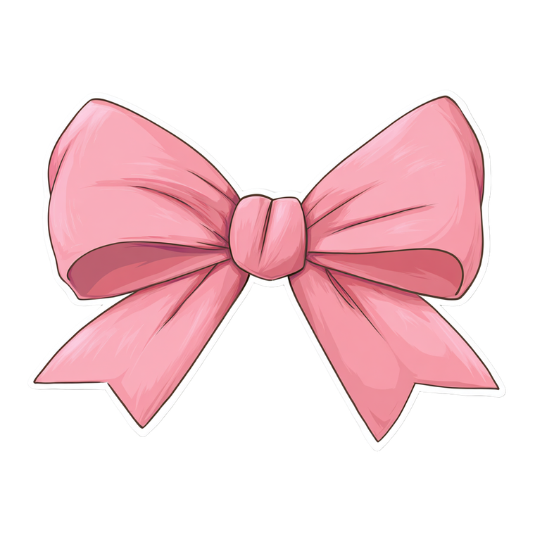 Pink Bow Sticker Vinyl Car Decal Sticker – Waterproof & UV-Resistant 3.4133333333333336"