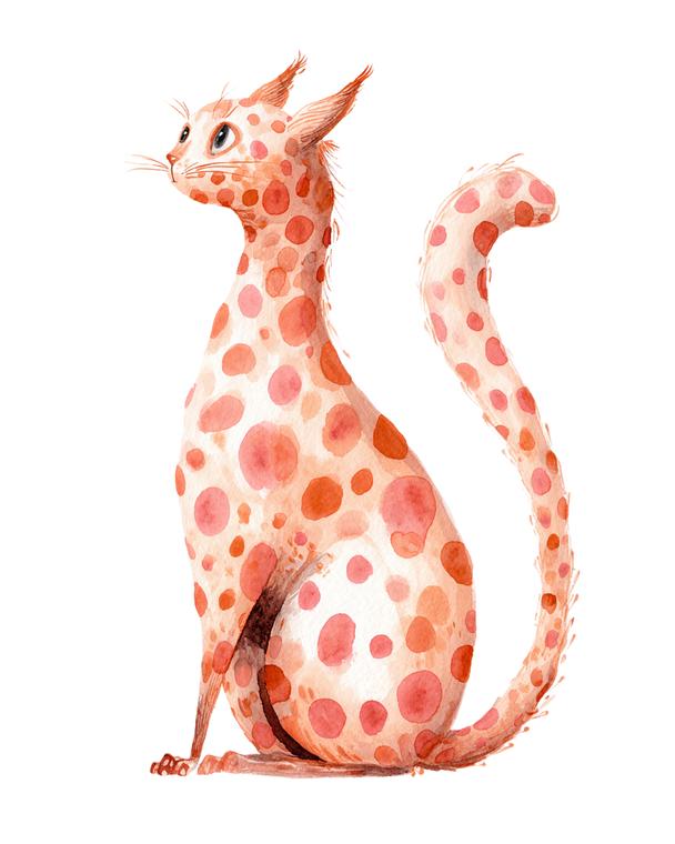 Whimsical Peach Cat Vinyl Car Decal Sticker – Waterproof & UV-Resistant 8.0"