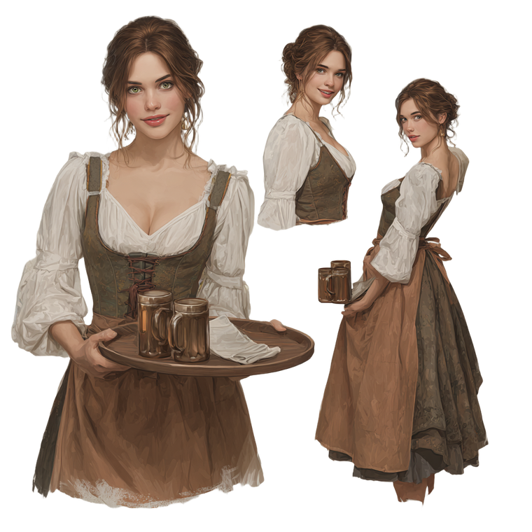 Medieval Tavern Worker Vinyl Car Decal Sticker – Waterproof & UV-Resistant 6.826666666666667"