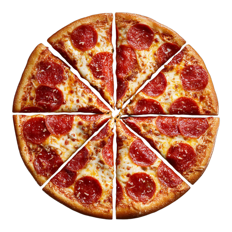 Pepperoni Pizza Slices Vinyl Car Decal Sticker – Waterproof & UV-Resistant 3.4133333333333336"