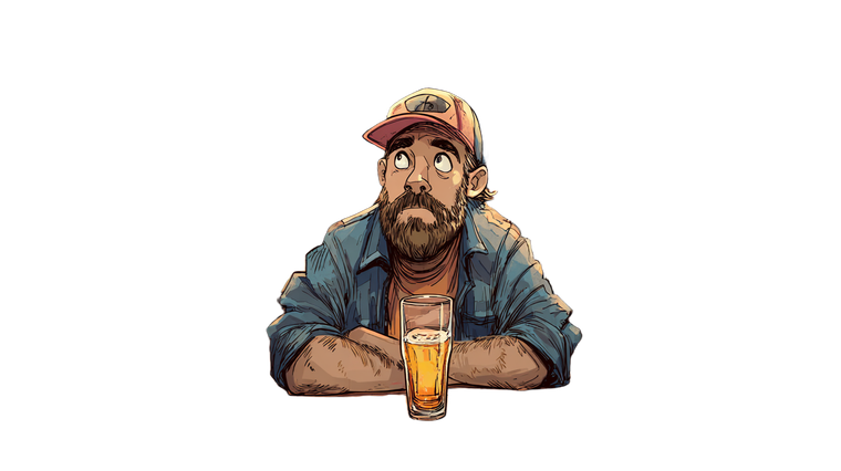 Confused Man At Bar Vinyl Car Decal Sticker – Waterproof & UV-Resistant 5.4