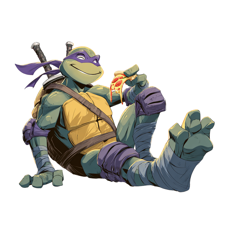 Ninja Turtle Eating V3 Vinyl Car Decal Sticker – Waterproof & UV-Resistant 3.4133333333333336"
