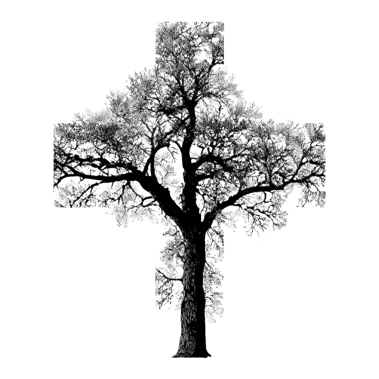 Cross Tree Vector Vinyl Car Decal Sticker – Waterproof & UV-Resistant 3.4133333333333336"