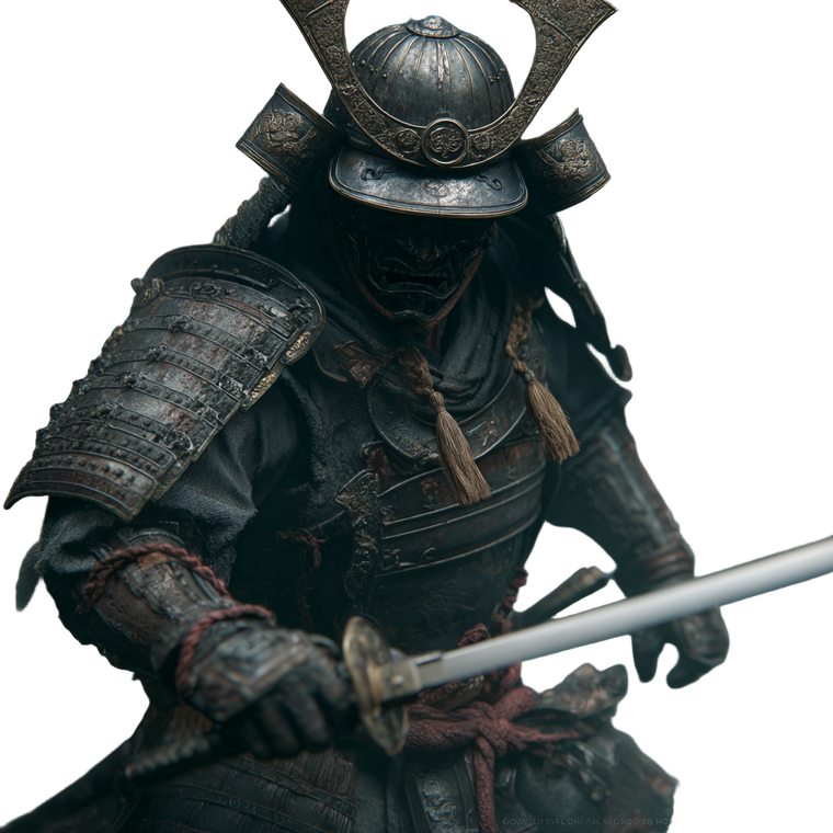 Samurai In Battle V7 Vinyl Car Decal Sticker – Waterproof & UV-Resistant 6.826666666666667"