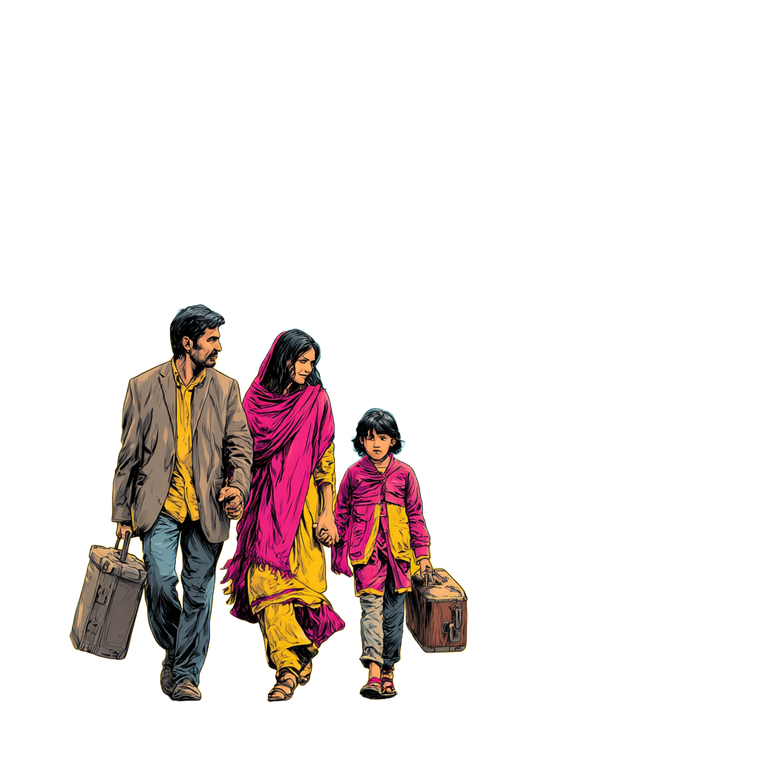 Pakistani Family Vacation Vinyl Car Decal Sticker – Waterproof & UV-Resistant 3.4133333333333336"
