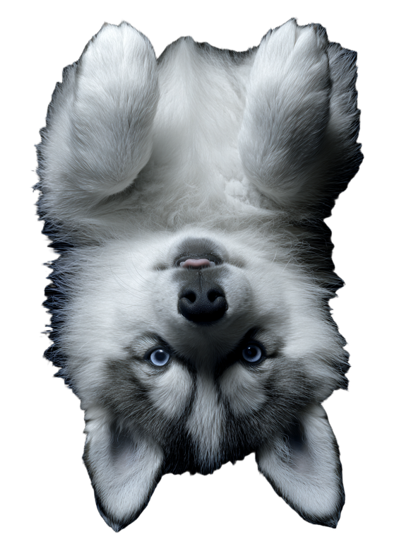 Glowing Husky Puppy Vinyl Car Decal Sticker – Waterproof & UV-Resistant 8.213333333333333"